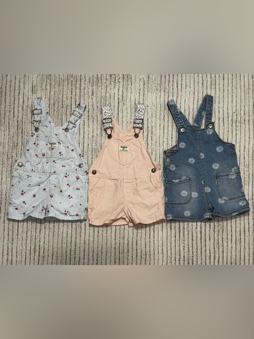 2T Toddler Overall Shorts Bundle OshKosh